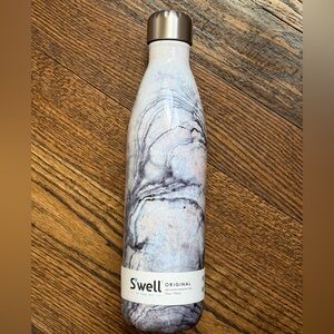 S'well Marble-Print Bottle - Pale Blue & Gray